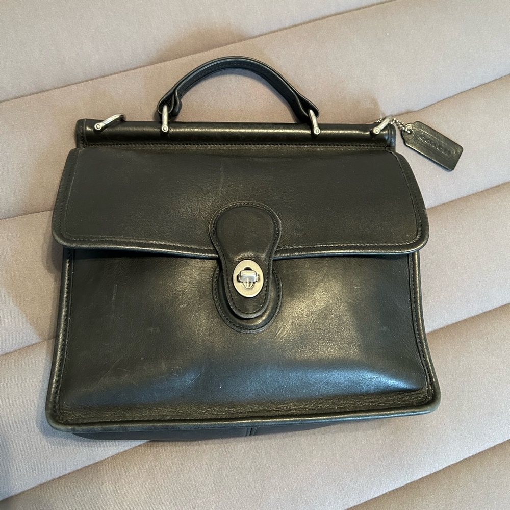 RARE Vintage COACH Willis Crossbody Bag Black/Nickel
